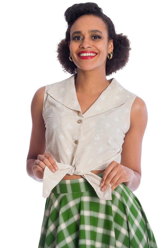 Hot Air Balloon Dreaming Blouse-Banned-Dark Fashion Clothing