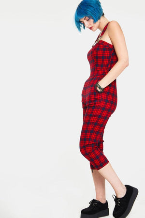 Just Checking Plaid Jumpsuit-Jawbreaker-Dark Fashion Clothing