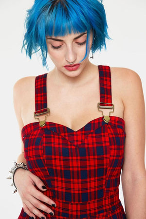 Just Checking Plaid Jumpsuit-Jawbreaker-Dark Fashion Clothing