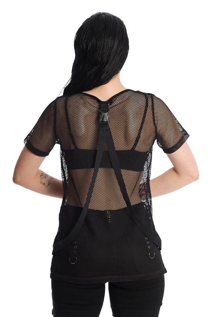 Kameko Mesh Top-Banned-Dark Fashion Clothing