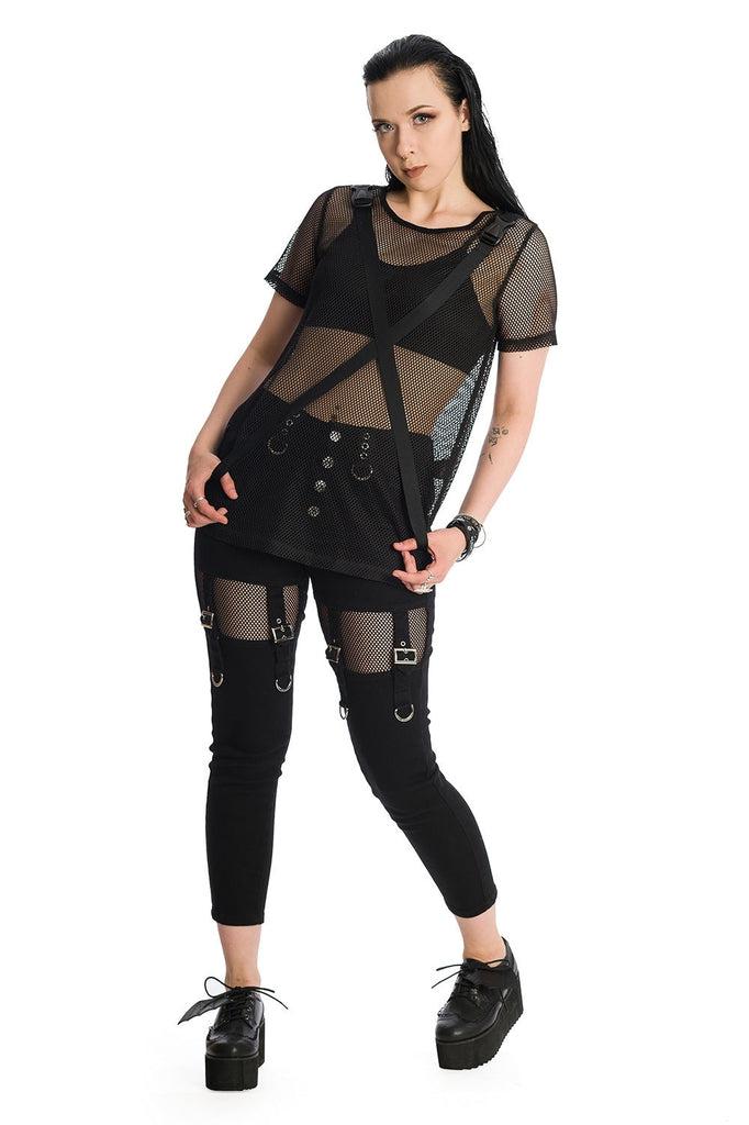 Kameko Mesh Top-Banned-Dark Fashion Clothing