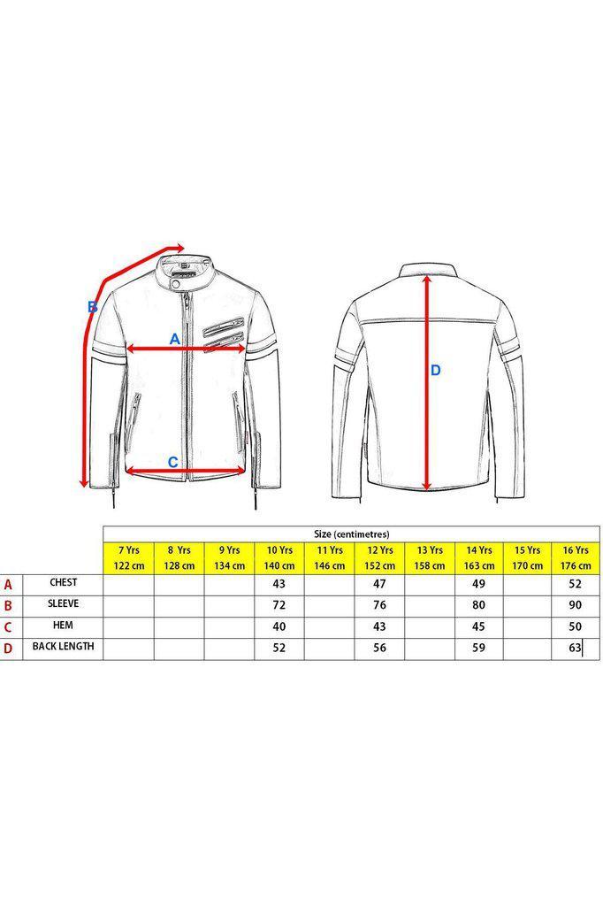 Kane Children’s Leather Biker Jacket-Skintan Leather-Dark Fashion Clothing