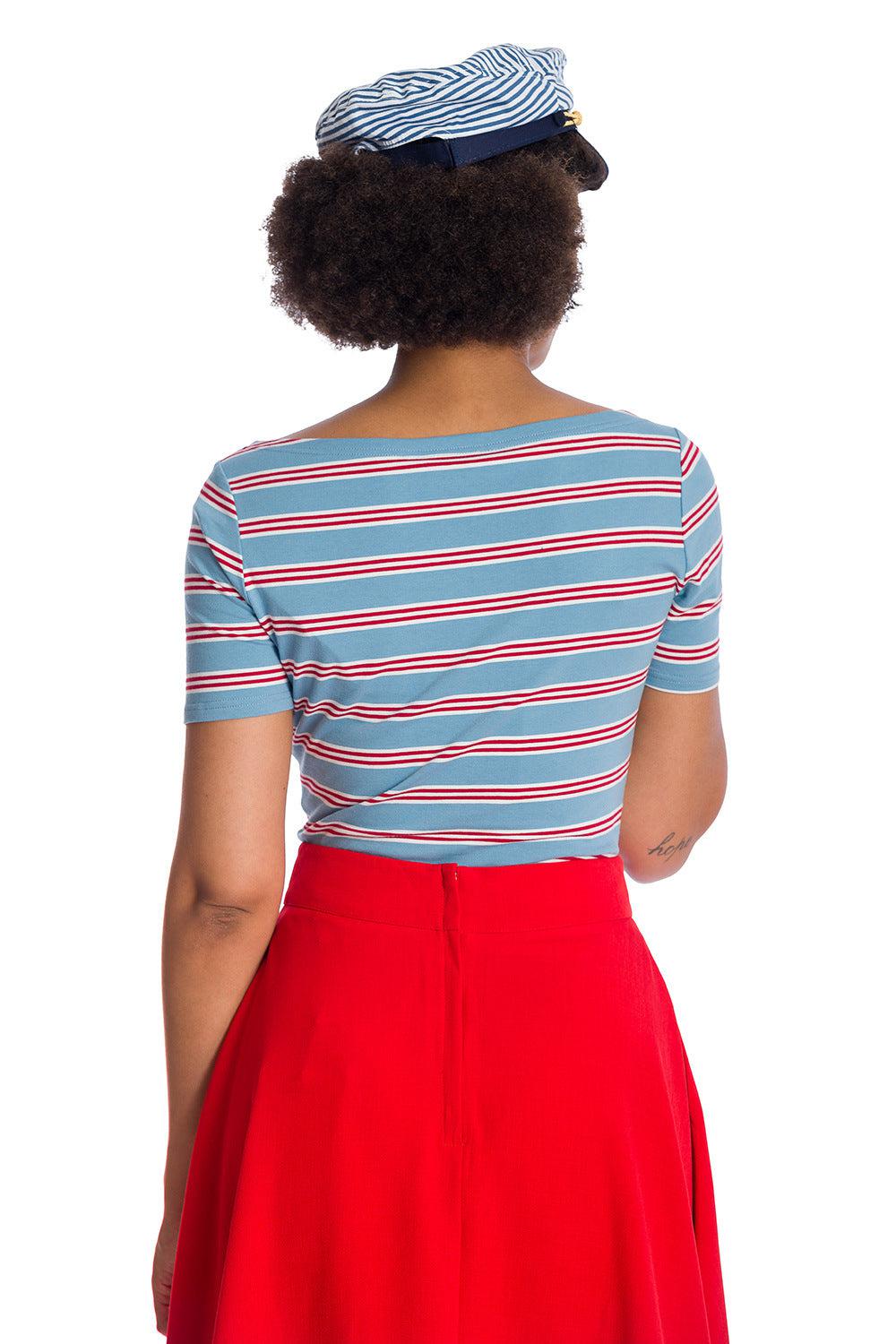 Kate Stripe Top-Banned-Dark Fashion Clothing