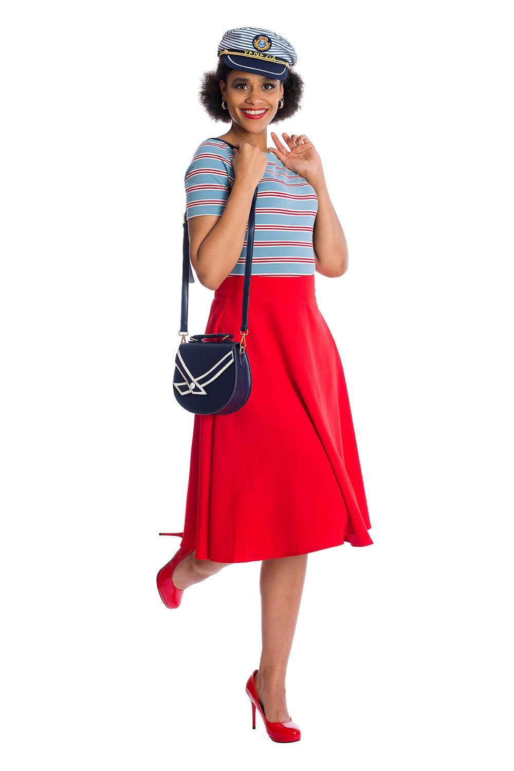 Kate Stripe Top-Banned-Dark Fashion Clothing