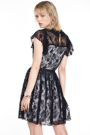 Lace Overlay Collar Dress-Jawbreaker-Dark Fashion Clothing