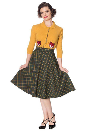 Ladies Day Swing Skirt-Banned-Dark Fashion Clothing