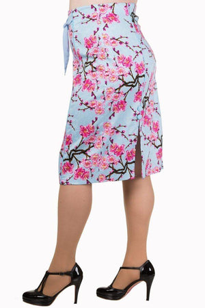 Last Dance Pencil Skirt-Banned-Dark Fashion Clothing
