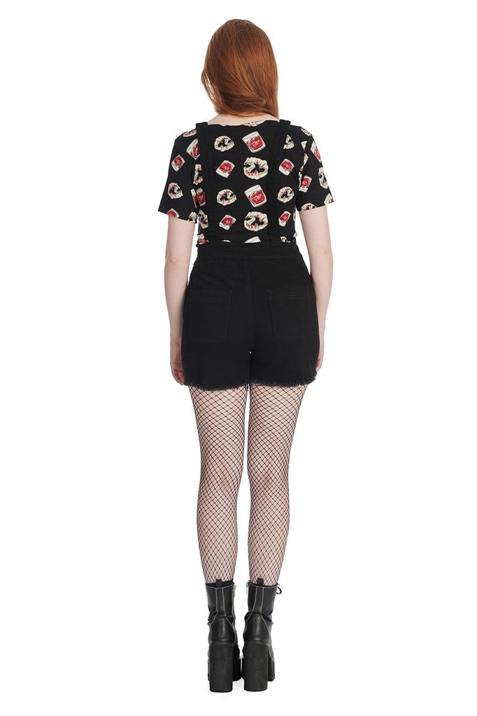 Leathan Playsuit-Banned-Dark Fashion Clothing