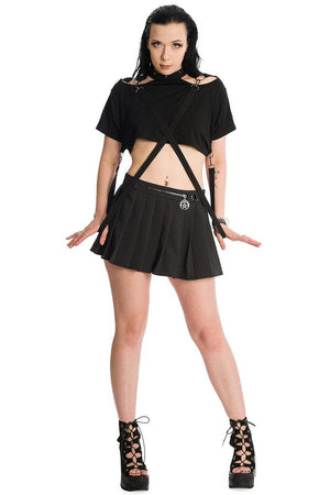 Lethia Mini Skirt-Banned-Dark Fashion Clothing