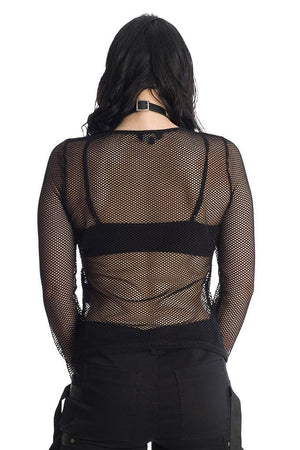 Lilith Mesh Top-Banned-Dark Fashion Clothing