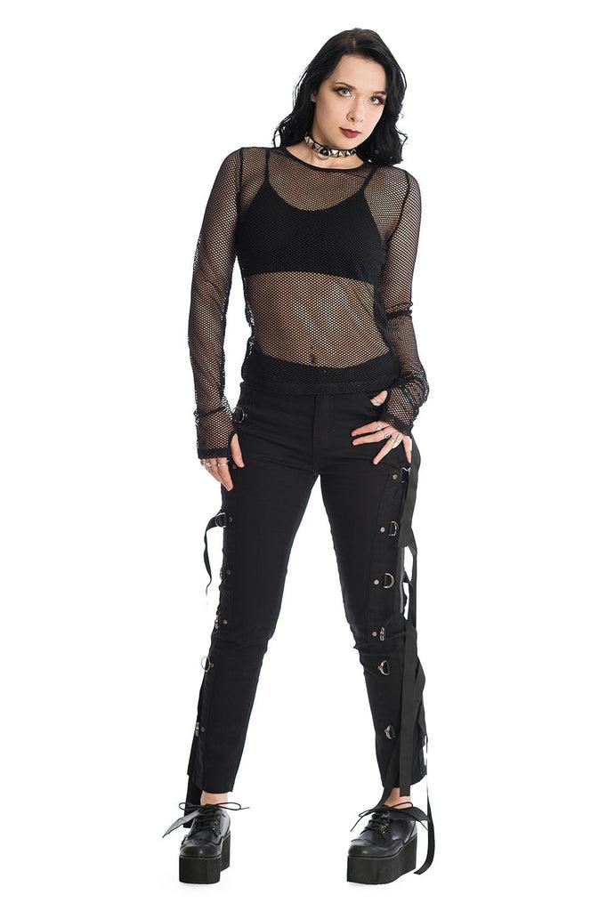 Lilith Mesh Top-Banned-Dark Fashion Clothing