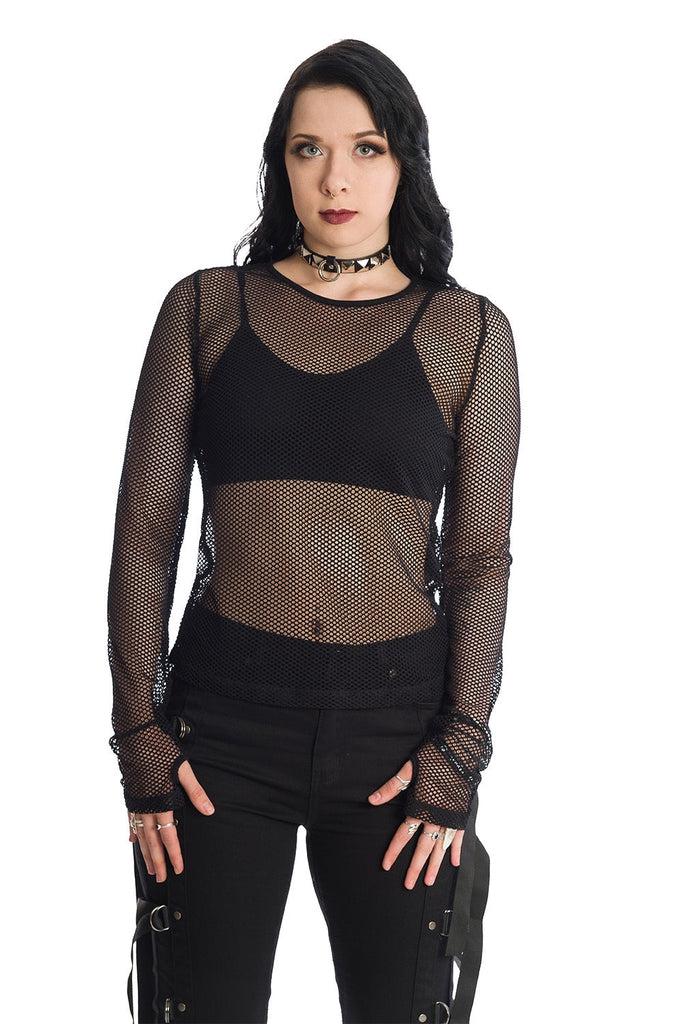 Lilith Mesh Top-Banned-Dark Fashion Clothing