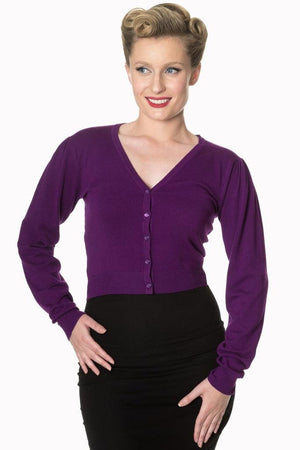 Little Luxury Cropped Cardigan-Banned-Dark Fashion Clothing