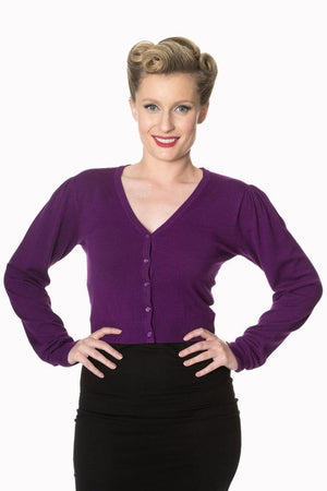 Little Luxury Cropped Cardigan-Banned-Dark Fashion Clothing