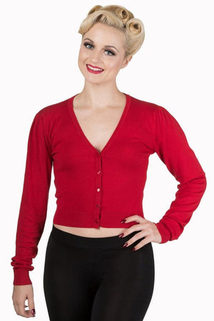 Little Luxury Cropped Cardigan-Banned-Dark Fashion Clothing