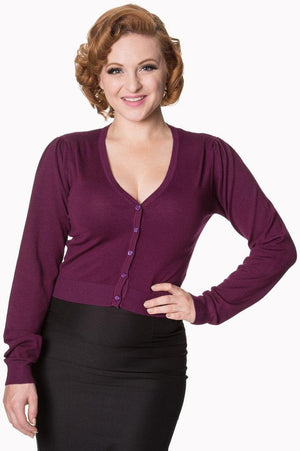 Little Luxury Cropped Cardigan-Banned-Dark Fashion Clothing