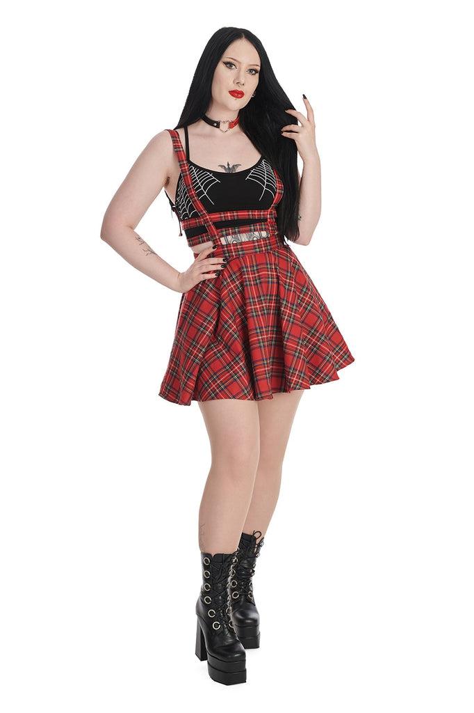 Lolita Tartan Skirt-Banned-Dark Fashion Clothing