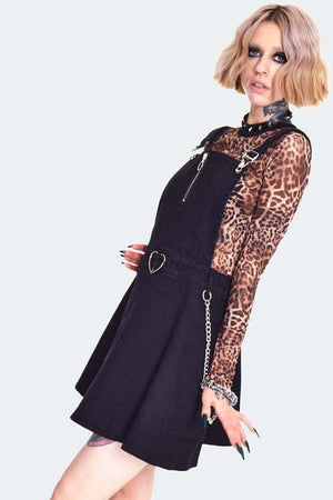 Love Me Right Dungaree Style Dress-Jawbreaker-Dark Fashion Clothing