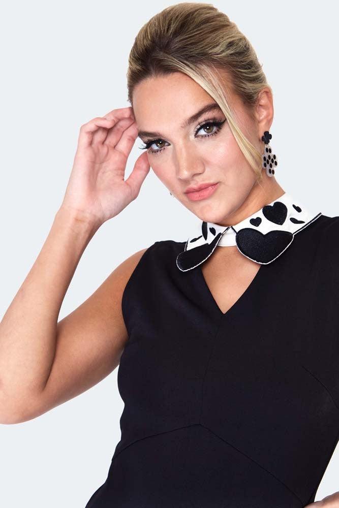 Madison Heart-Collar Dress-Voodoo Vixen-Dark Fashion Clothing