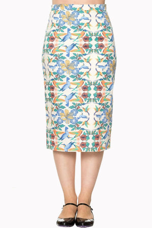 Mandala Pencil Skirt-Banned-Dark Fashion Clothing