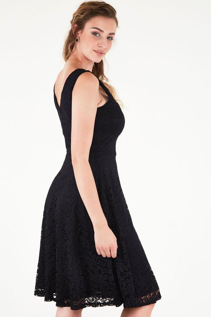 Maxine Black Lace Dress-Voodoo Vixen-Dark Fashion Clothing
