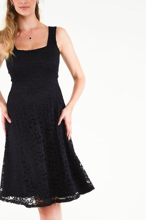 Maxine Black Lace Dress-Voodoo Vixen-Dark Fashion Clothing