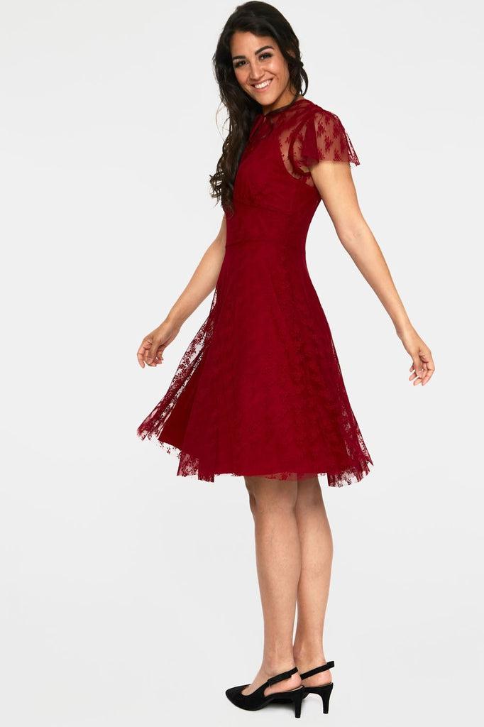 Melody Lace Occasion Dress-Voodoo Vixen-Dark Fashion Clothing