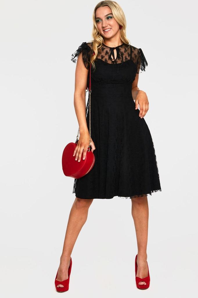 Melody Lace Occasion Dress-Voodoo Vixen-Dark Fashion Clothing