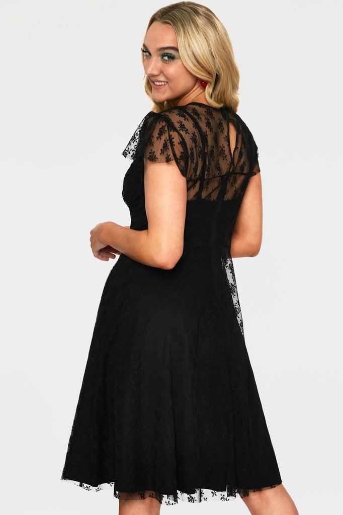 Melody Lace Occasion Dress-Voodoo Vixen-Dark Fashion Clothing