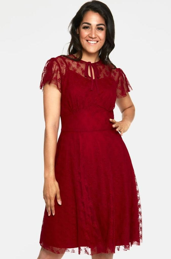 Melody Lace Occasion Dress-Voodoo Vixen-Dark Fashion Clothing