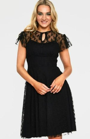Melody Lace Occasion Dress-Voodoo Vixen-Dark Fashion Clothing