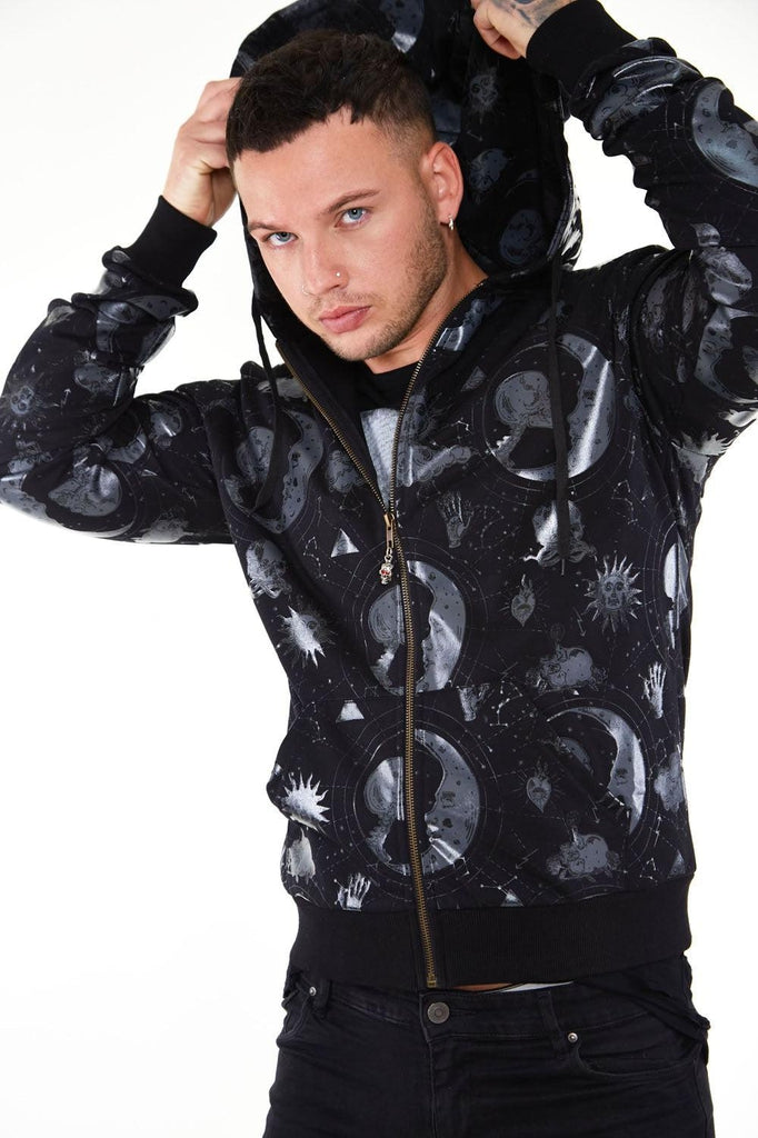 Mens Moonstone Hoodie-Jawbreaker-Dark Fashion Clothing