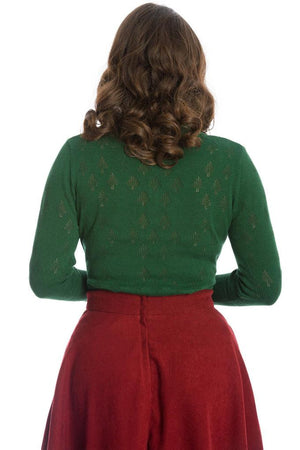 Merry Tree Knit Top-Banned-Dark Fashion Clothing