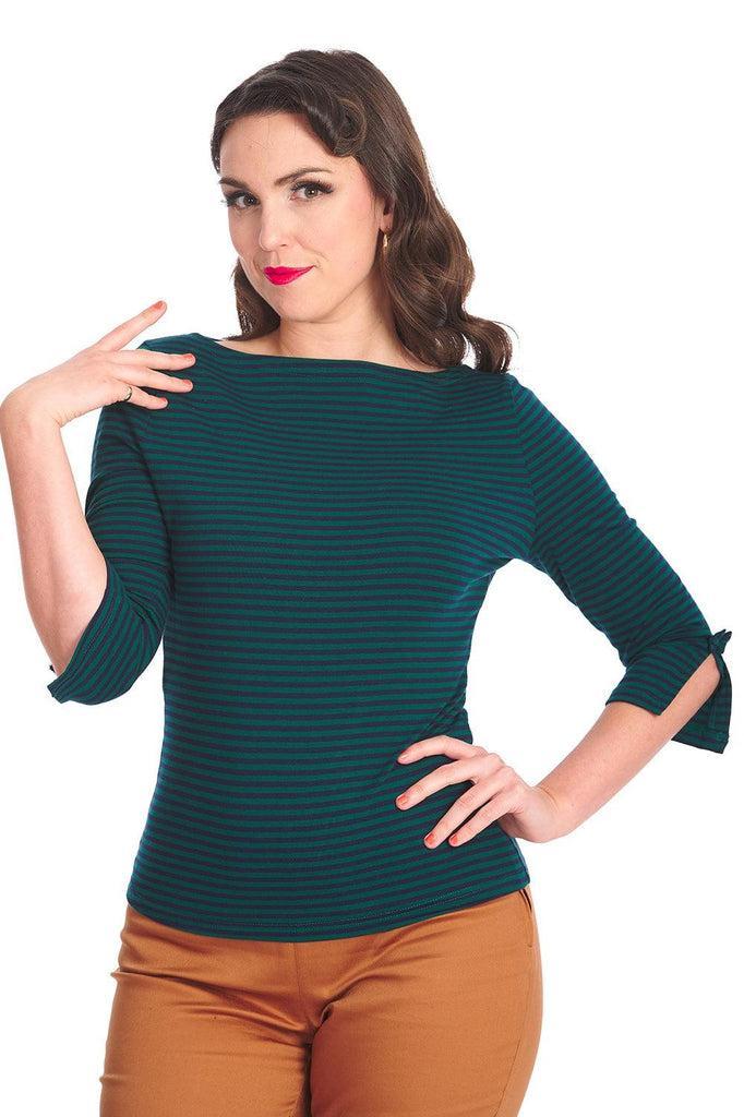 Merry Xmas Stripe Top-Banned-Dark Fashion Clothing