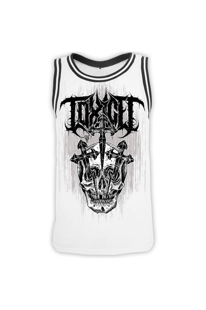 Metal Skull Mesh Tank Top-Toxico-Dark Fashion Clothing