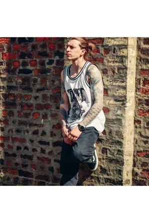 Metal Skull Mesh Tank Top-Toxico-Dark Fashion Clothing