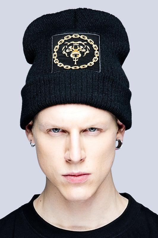 Mishka 2.0 Death Adder Chain Beanie - Unisex-Long Clothing-Dark Fashion Clothing