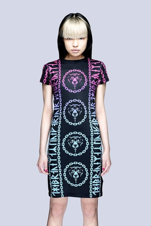 Mishka 2.0 Death Adder Chain Dress-Long Clothing-Dark Fashion Clothing