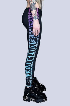 Mishka 2.0 Death Adder Chain Leggings-Long Clothing-Dark Fashion Clothing