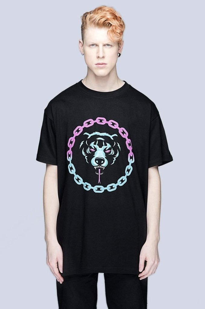 Mishka 2.0 Death Adder Chain T-Shirt - Gold or Turquoise-Long Clothing-Dark Fashion Clothing