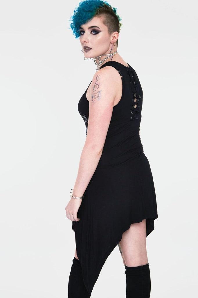 Modern Witch Witchy Dress With Back Ties-Jawbreaker-Dark Fashion Clothing