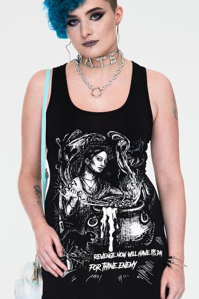 Modern Witch Witchy Dress With Back Ties-Jawbreaker-Dark Fashion Clothing