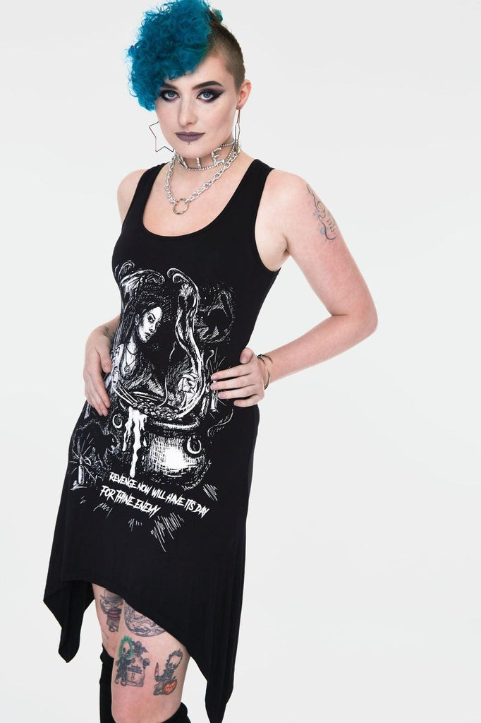 Modern Witch Witchy Dress With Back Ties-Jawbreaker-Dark Fashion Clothing