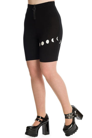 Moonphase Shorts-Banned-Dark Fashion Clothing