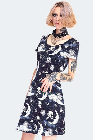 Moonstone Skater Dress-Jawbreaker-Dark Fashion Clothing