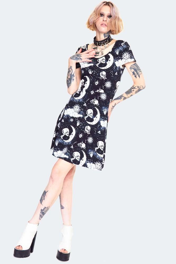 Moonstone Skater Dress-Jawbreaker-Dark Fashion Clothing