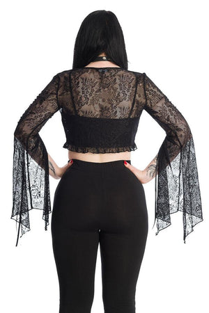Morticia Lace Top-Banned-Dark Fashion Clothing