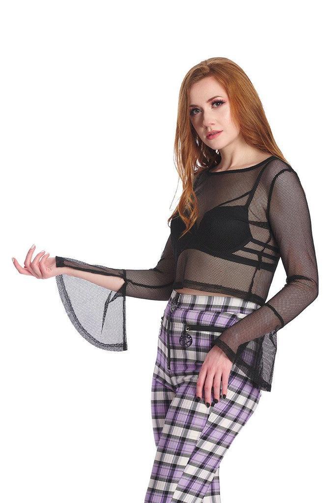 Morwenna Mesh Top-Banned-Dark Fashion Clothing