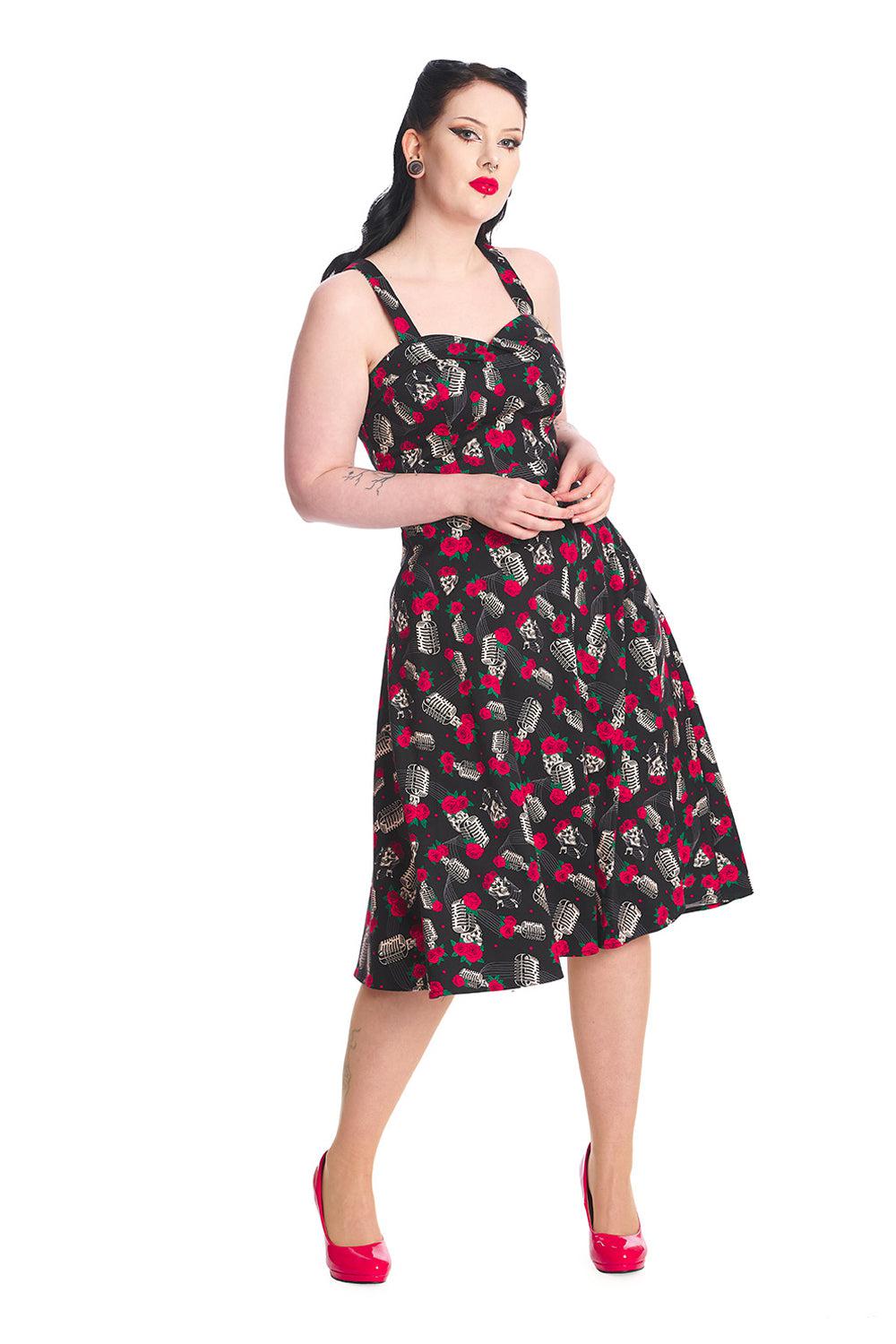 Nashville Flaire Dress-Banned-Dark Fashion Clothing