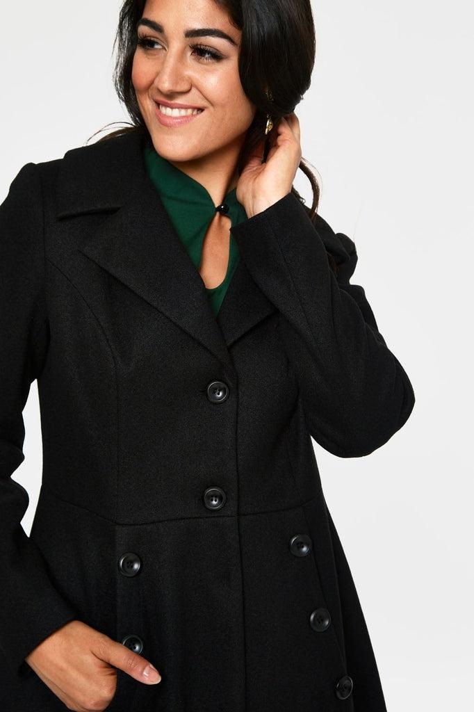 Nicole 40s Style Coat-Voodoo Vixen-Dark Fashion Clothing